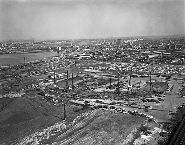 VERY early view of Shea Stadium - Building the 1964-65 New York World's ...