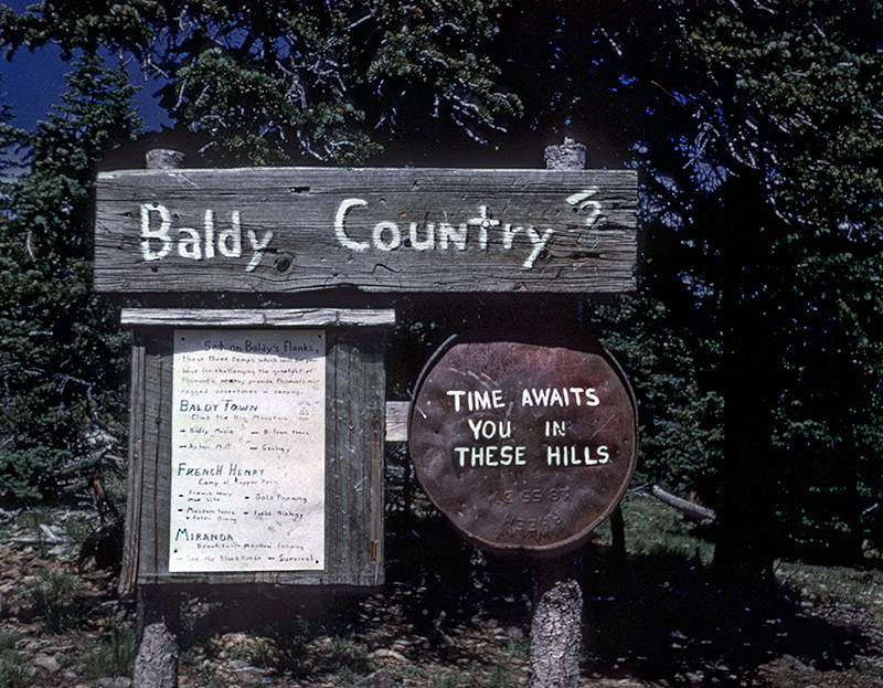 Famous entrance sign to Baldy Country