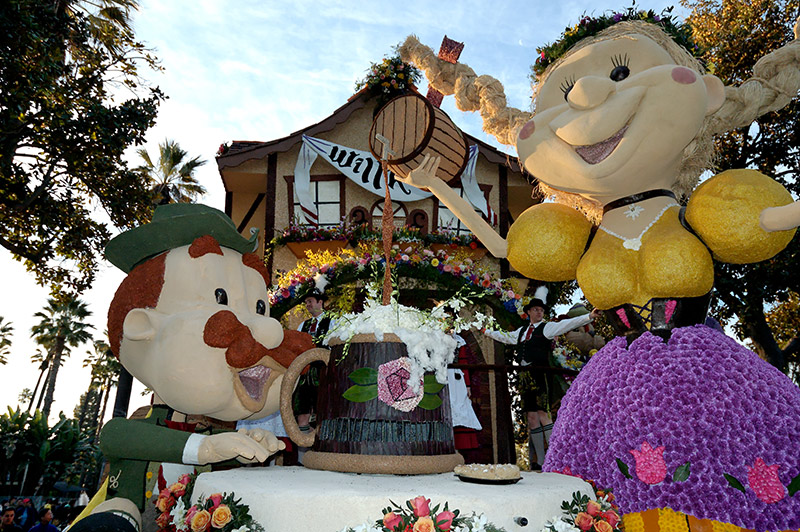 Float at the staging area