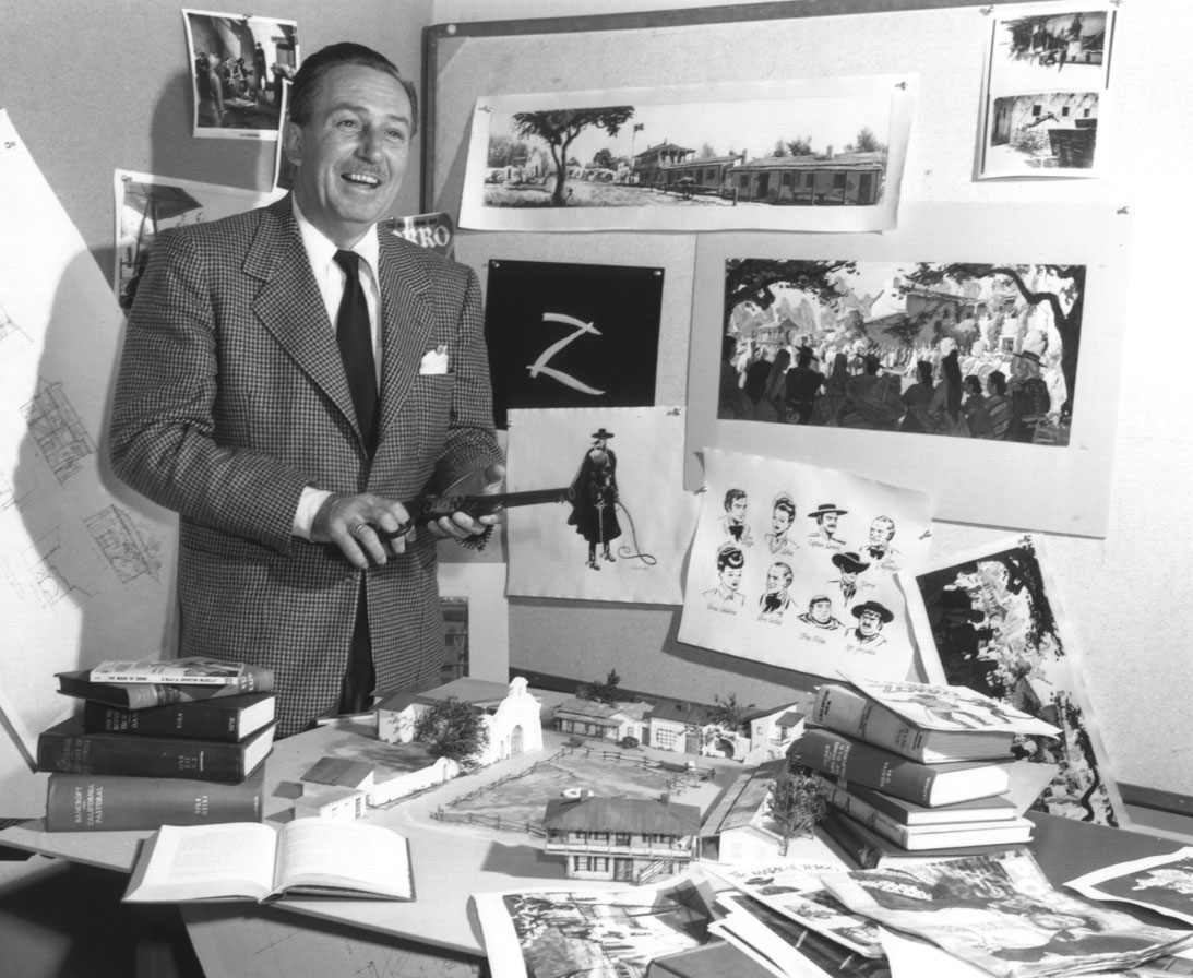 Walt with research material