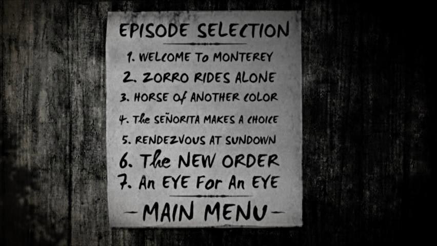 Season 2 menu